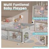 Baby Playpen 50x50 Inch, Mesh Baby Fence for Indoor/Outdoor