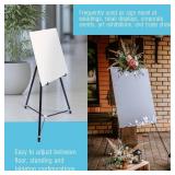 U.S. Art Supply 66" High Black Metal Display Art Easel