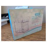 Two Pack HIHEGD 2-Tier Clear Bathroom and Kitchen Cabinet Organizer