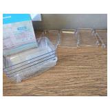 Two Pack HIHEGD 2-Tier Clear Bathroom and Kitchen Cabinet Organizer