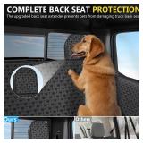 $90 Truck Back Seat Extender for Dogs, Waterproof Cover, 420lbs