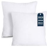 Utopia Bedding Throw Pillow Insert (2 Pack, White) - 20x20 Inches
