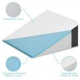 12x24x24" Bed Wedge Pillow, Cooling Memory Foam, Removable Cover