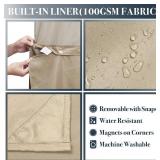 N&Y HOME Waffle Weave Shower Curtain Set - 71x72, Linen