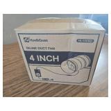 Hon&Guan 4" Inline Booster Fan - Speed Control, 130 CFM