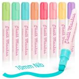 SMOOTHERPRO Window Paint Markers, 8 Macaron 10mm Erasable