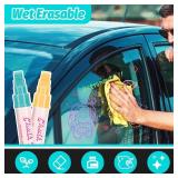 SMOOTHERPRO Window Paint Markers, 8 Macaron 10mm Erasable