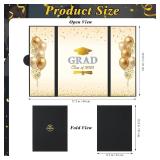 Black Gold Class of 2025 Grad Guest Book Party Decorations