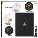 Black Gold Class of 2025 Grad Guest Book Party Decorations