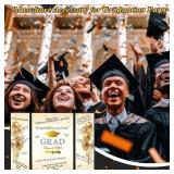 Black Gold Class of 2025 Grad Guest Book Party Decorations