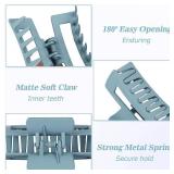 12-Pack 3.5-Inch Square Hair Claw Clips, Neutral Colors