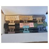 12-Pack 3.5-Inch Square Hair Claw Clips, Neutral Colors