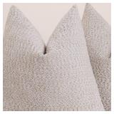 VOILYBIRD Pack of 2 Boucle Pillow Covers 12x20", BLACK.