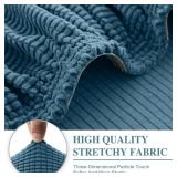 Couch Cushion Slipcovers L Shape with Pillowcases (2+1, Blue)