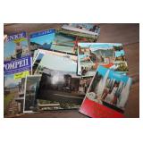 Vtg. Post Cards and More in Wood Crate