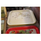 5 Vintage Metal Serving Trays