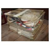 Storage Boxes w/Vtg. Patterns, Notions, Ribbon & More