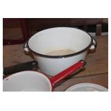 Vtg. Enamelware Pots and Lid