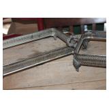 2 Vtg. Metal Dish Holders one foot needs repair