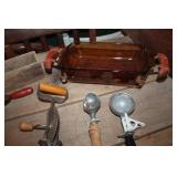 Vtg. Cheese Box, Butter Paddle & More