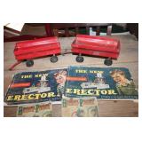 2 Metal Tractor Toy Trailers and More