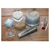 Vintage Jewelry Boxes, Ink Wells & More
