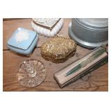 Vintage Jewelry Boxes, Ink Wells & More