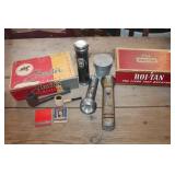 Vtg. Cigar Boxes, Flashlights & More