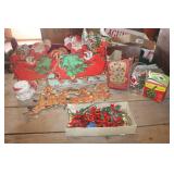 Vtg. Christmas Die Cuts, Glass and More