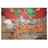 Vtg. Christmas Die Cuts, Glass and More