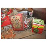 Vtg. Christmas Die Cuts, Glass and More