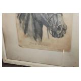 Vtg. Pencil Drawing Pictures 15" x 17"