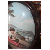 Antique Beveled Glass Picture 16" x 23"