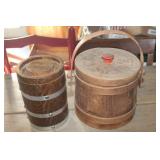 Vtg. Wood Cookie Bucket & More