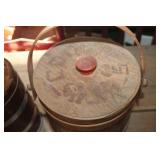 Vtg. Wood Cookie Bucket & More