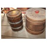 Vtg. Wood Cookie Bucket & More