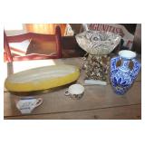 Large Vtg. Glass Ash Tray & More