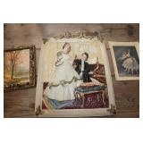 Vintage Chalkware Picture 12" x 16" & More