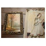 Vintage Chalkware Picture 12" x 16" & More