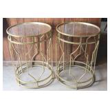 Mirror Top Side Tables 27" Tall