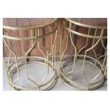 Mirror Top Side Tables 27" Tall