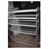 Vtg. Metal Display Shelf 40" wide x 54" Tall x 25" Deep