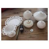 Vintage Milk Glass Plate & More