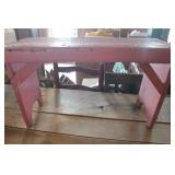 26" Pink Wood Bench