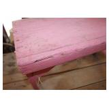 26" Pink Wood Bench