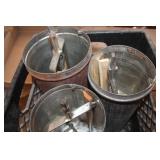 Anitque White Mountian Ice Cream Canisters & More