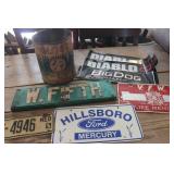 Antique Globe Tin, Street Sign & More
