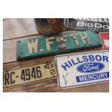Antique Globe Tin, Street Sign & More