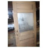 Vintage Door w/Glass Window 30" w x 72" tall