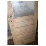 Vintage Door w/Glass Window 30" w x 72" tall